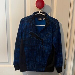 Puma Black and Blue Graphic Jacket